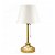 AYD lampada da tavolo in metallo con paralume in tessuto in finitura crema e oro Forme
