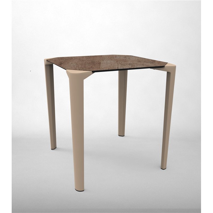 Tampo de mesa quadrado com quatro pernas 70x70 cm Corner Resol