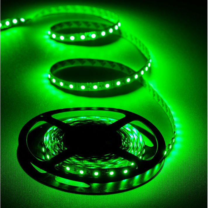 Bande LED de 10m avec transformateur 12V 6A en finition vert clair Forme