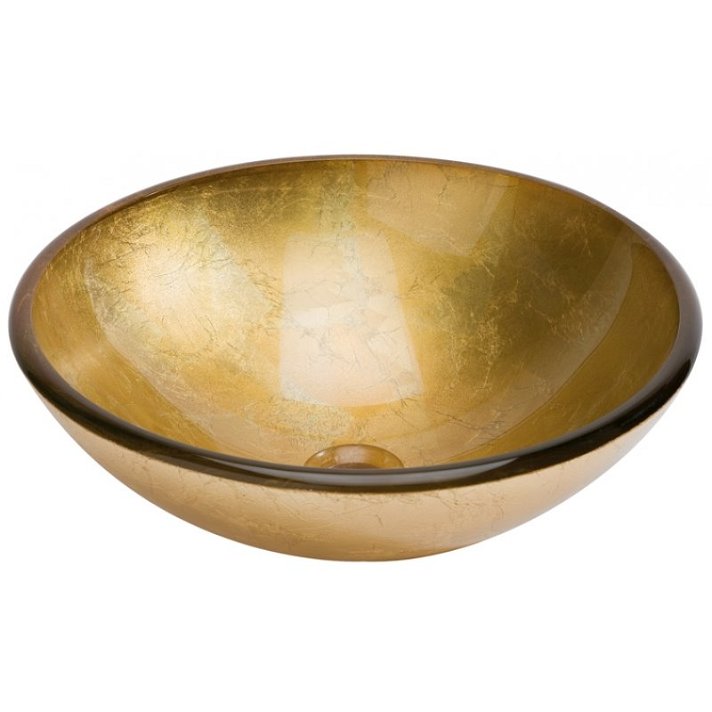 Lavabo sobre encimera de cristal Pan de Oro Dekostock