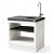 Outdoor barbecue sink with black and white colour finish Stand Kitaway Movelar