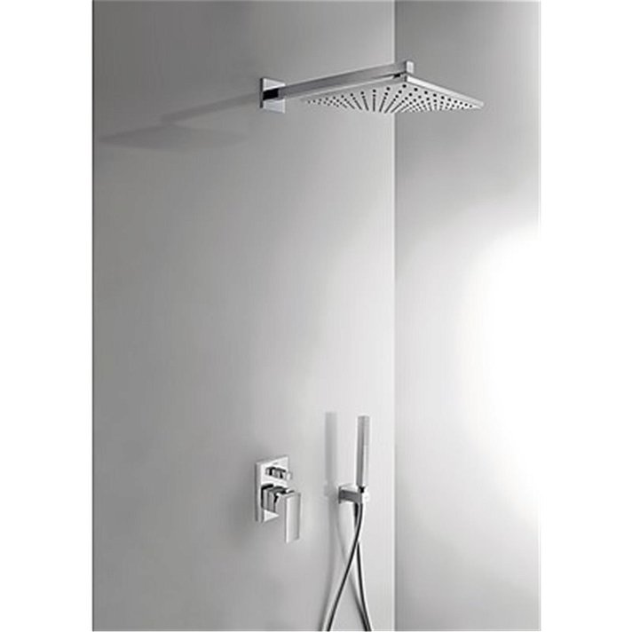 Ensemble mitigeur de douche à encastrer avec 2 voies fabriqué en laiton avec finition de couleur chromée Cuadro TRES
