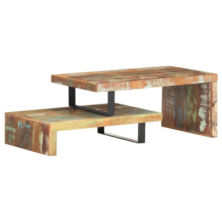 Set de mesas bajas de madera reciclada Vida XL