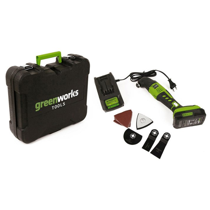 Multiherramienta a batería con maletín Greenworks