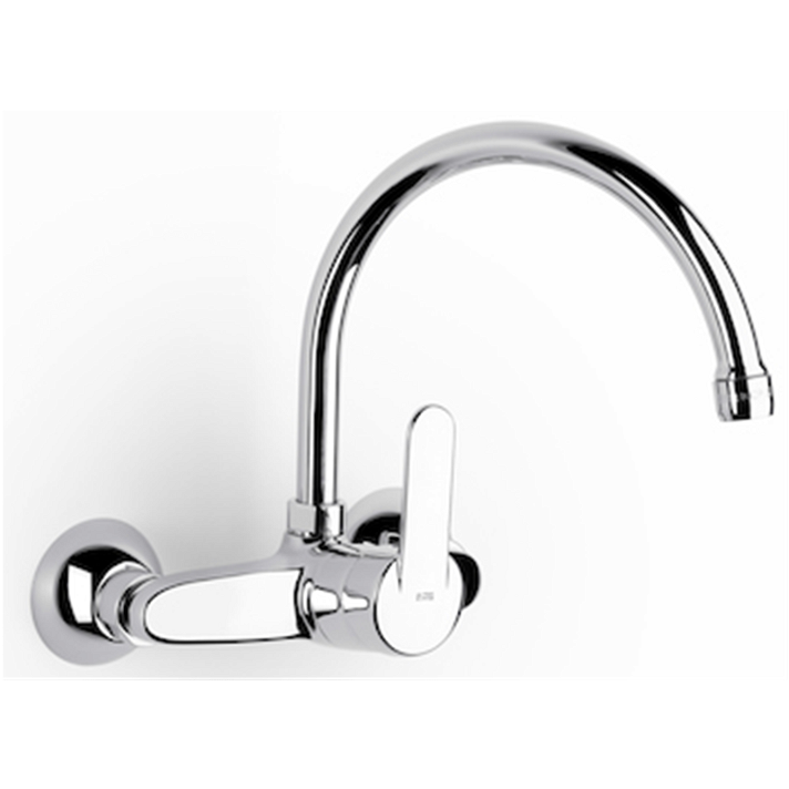 Roca Victoria exposed single-handle kitchen mixer tap with a chrome finish