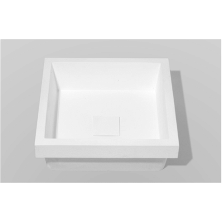 Vasque de forme carrée pour salle de bains au design moderne de 40 cm Ares Resigres
