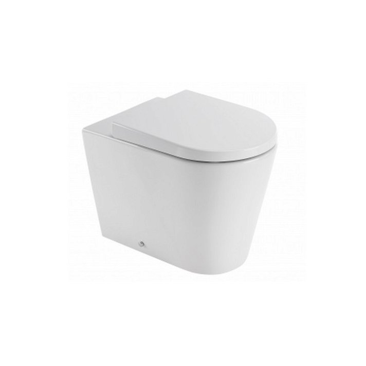 Inodoro cisterna alta con asiento y tapa de duroplast de color blanco URBY PLUS Unisan