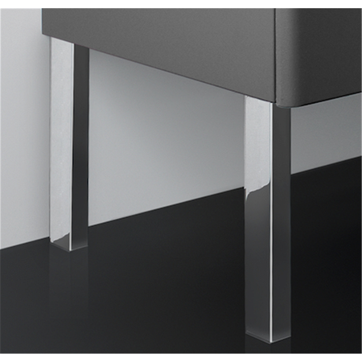 Set di gambe opzionali disegnate per mobili di 22 cm con finitura cromata The Gap Roca