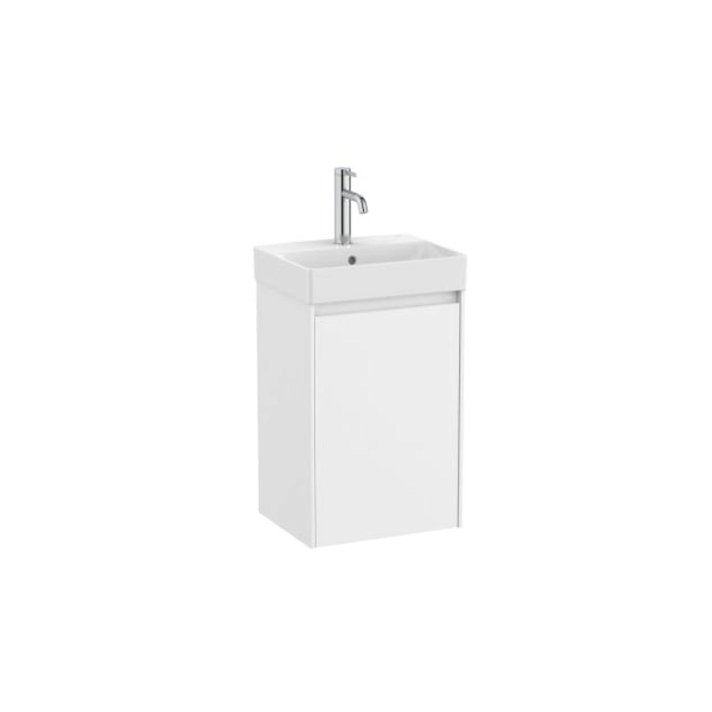 Mueble de baño con lavabo de 40 cm de ancho en color blanco mate Unik Ella Ona Roca