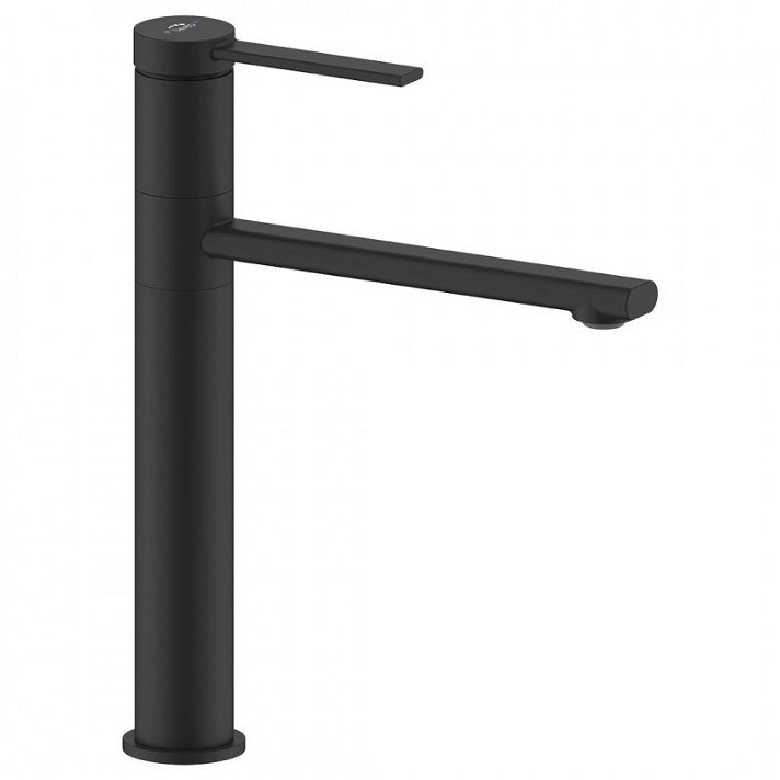 Grifo monomando de repisa de 31,4 cm de altura con acabado en color negro Pinar Laveo
