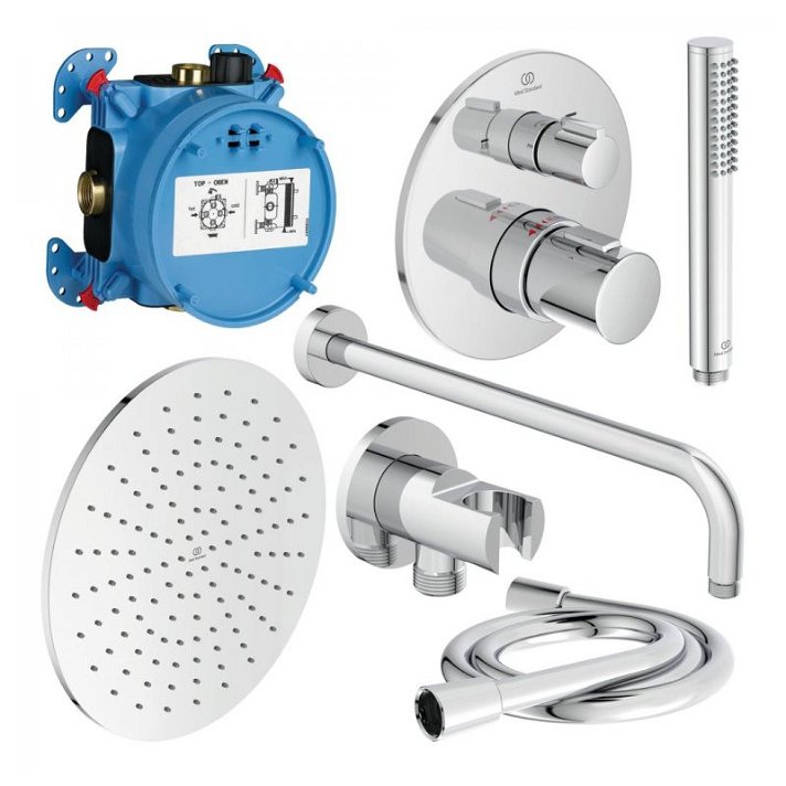 Conjunto termostático de ducha 7 piezas redondo Ceratherm 100 Ideal Standard