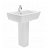 Lavabo con pedestal incluido de 55 cm de largo de acabado color blanco Advance Unisan