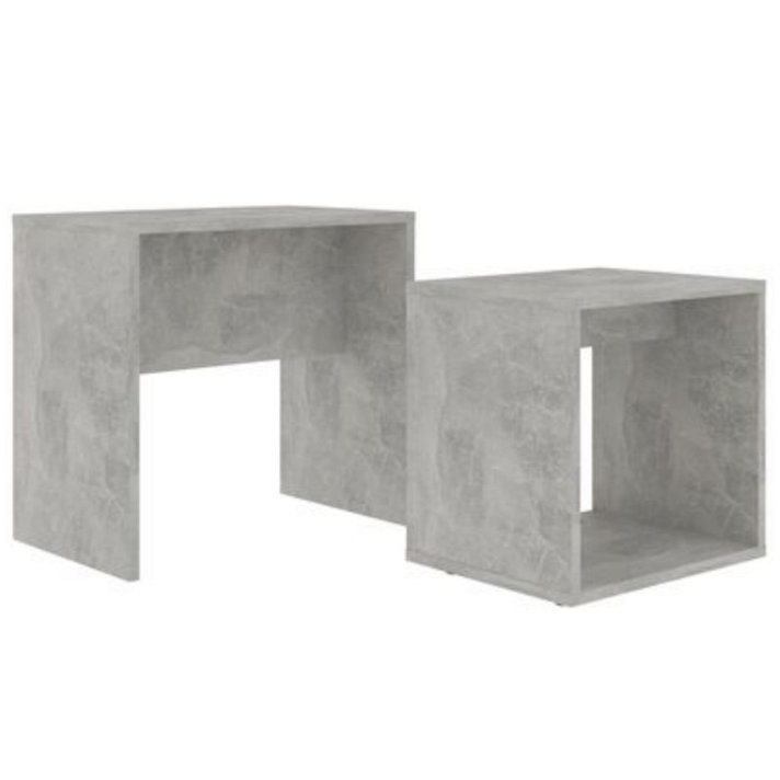Pack de mesas de centro apilables en gris hormigón Vida XL