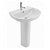 Lavabo con pedestal incluido de 61 cm de largo y acabado de color blanco Easy Unisan
