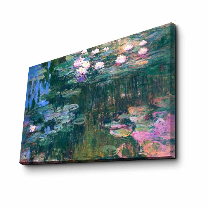 Cuadro de lienzo y marco de madera de 70x45 cm con diseño de Monet FamousArt Forme