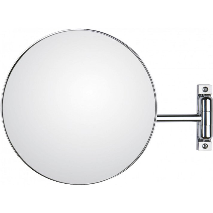 Espelho de aumento com duplo braço extensível fabricado em latão e ABS cromo Discolo Koh-i-noor