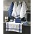 Pack de paños de cocina de algodón de 45x65 cm con un acabado en color blanco y azul Forme