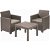 Juego de 2 sofás con mesa para exteriores fabricado en polipropileno en color capuccino Emma Keter