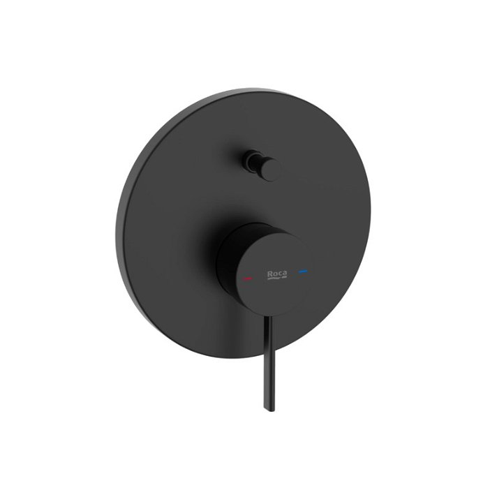 Mezclador para baño-ducha empotrable de 16cm de diámetro color negro mate Ona Roca