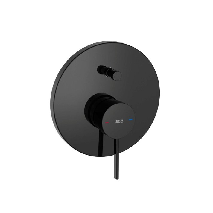 Mezclador para baño-ducha empotrable de 16cm de diámetro color negro titanio Ona Roca