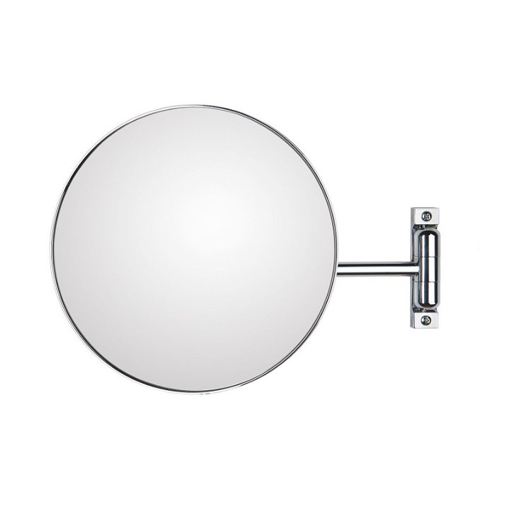 Miroir rond grossissant avec bras double extensible en laiton et en ABS chromé Discolo 1 Koh-i-noor