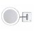 Espejo circular de aumento para pared con luz LED fabricado en latón y ABS cromo Discolo LED Koh-i-noor