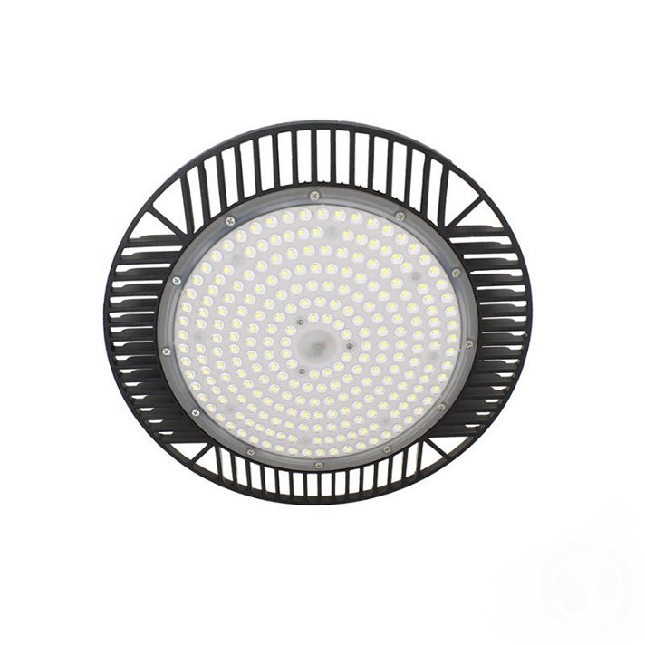 Campana industriale con illuminazione bianca LED UFO 100W 120° di colore nero LedHabitat