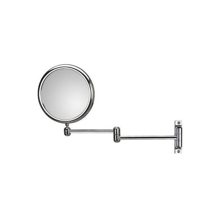 Espejo circular de pared con doble lente de aumento fabricado en ABS y latón Doppiolino Koh-i-noor