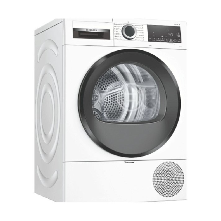 Secadora de ropa con una capacidad de 8 kg y 1400 rpm de color blanco Serie l 6 Bosch