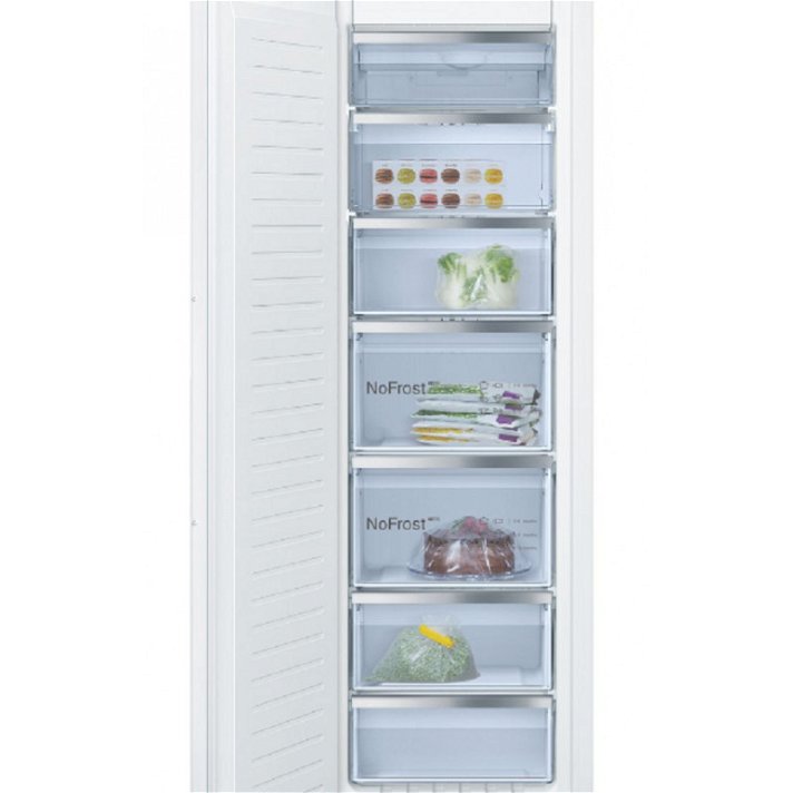 Congelador vertical integrável com sistema NoFrost e sistema de congelamento super série l 6 Bosch