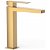 Rubinetto monocomando per lavabo verticale dal design moderno con finitura colore oro opaco M SLIM TRES