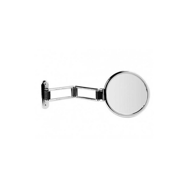 Specchio d'ingrandimento con doppia lente e braccio snodato estensibile in ABS e PC cromato Toeletta Koh-i-noor