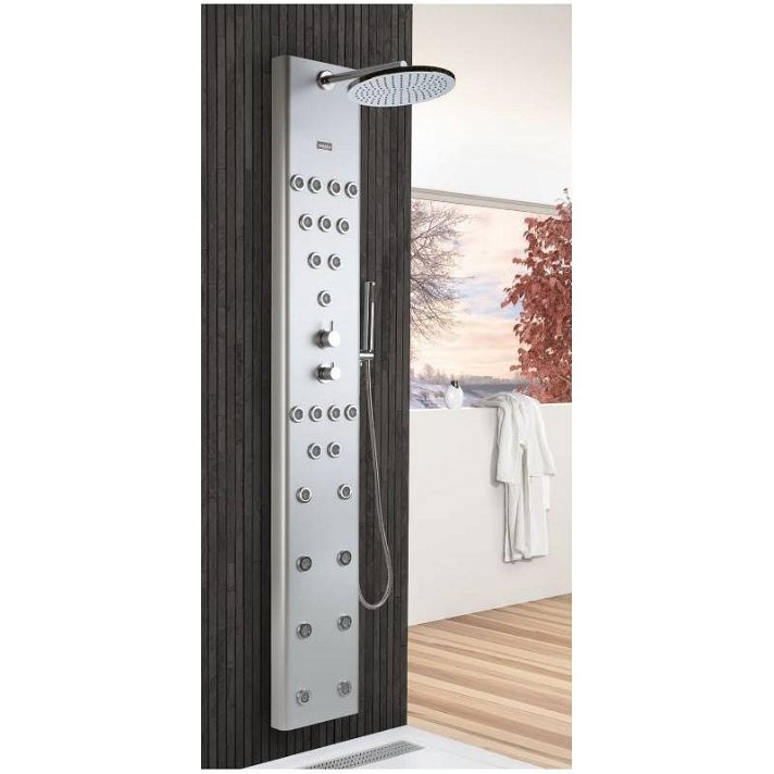 Colonna doccia con soffione e tubo flessibile con rubinetto regolabile Wellness Oasis Star