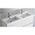 Plan vasque double à encastrer rectangulaire de 120,5 cm blanc Toscana Salgar