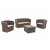 Set de muebles de exterior marrón Nova Confort Storage Shaf