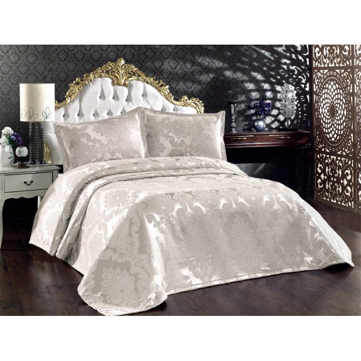 Presidential bed quilt 240x260 cm cream-coloured made of Beste Cotton Forme