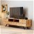 Mueble de TV de 180 cm fabricado en melamina color nogal y negro Beta Laizla Forme