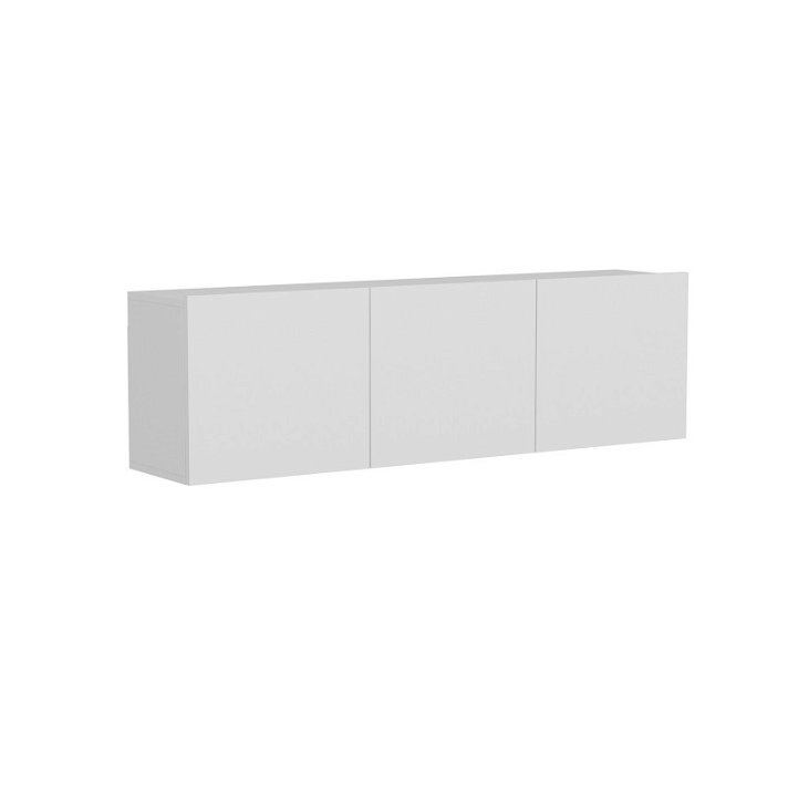 Mueble rectangular para TV con un diseño moderno y un acabado blanco White Forme
