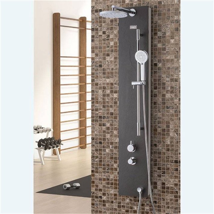 Colonna per doccia realizzata in acciaio inox dimensioni 150 cm VULCANO Oasis Star