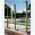 Oasis Star Bio Bamboo outdoor garden shower column with self-closing or single-handle tap 220cm high 12L