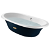 Bañera ovalada de 170 cm fabricada en hierro fundido de color azul marino Newcast Roca
