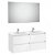 Conjunto de lavabo doble de 120 cm con un acabado en color blanco brillante Tenet Roca