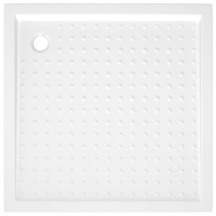 Piatto doccia quadrato con punti 80 cm bianco Vida XL