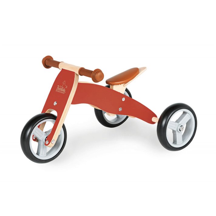 Juguete triciclo infantil rojo y madera Charlie Pinolino