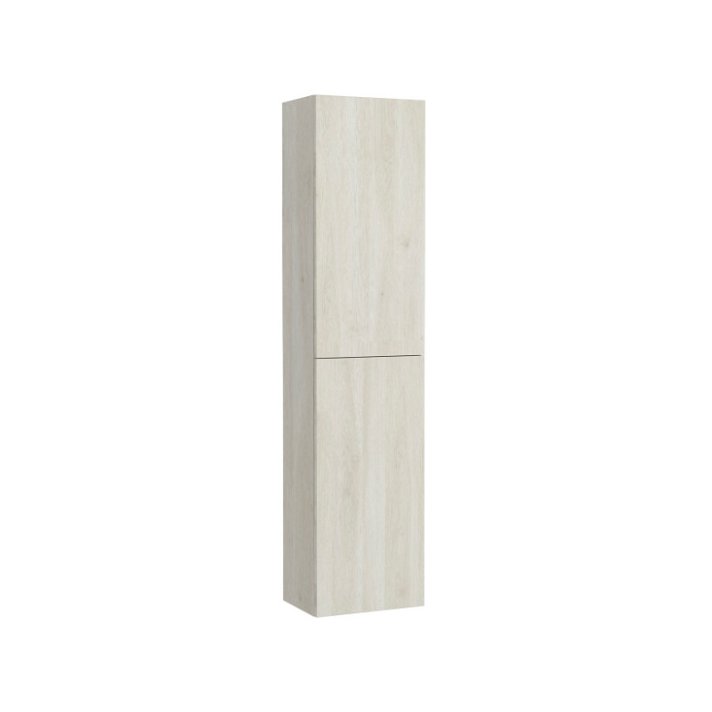 Mueble columna auxiliar de baño reversible y suspendido en color blanco madera Extra Roca
