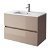 Mueble de baño de tableros melaminizados con lavabo de porcelana y 2 cajones color taupe brillo Fussion Line Salgar
