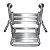 Assento de duche rebatível aço brilhante com apoio para braços Timblau