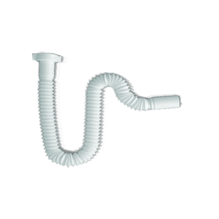 Siphon flexible pour lavabo blanc Timblau