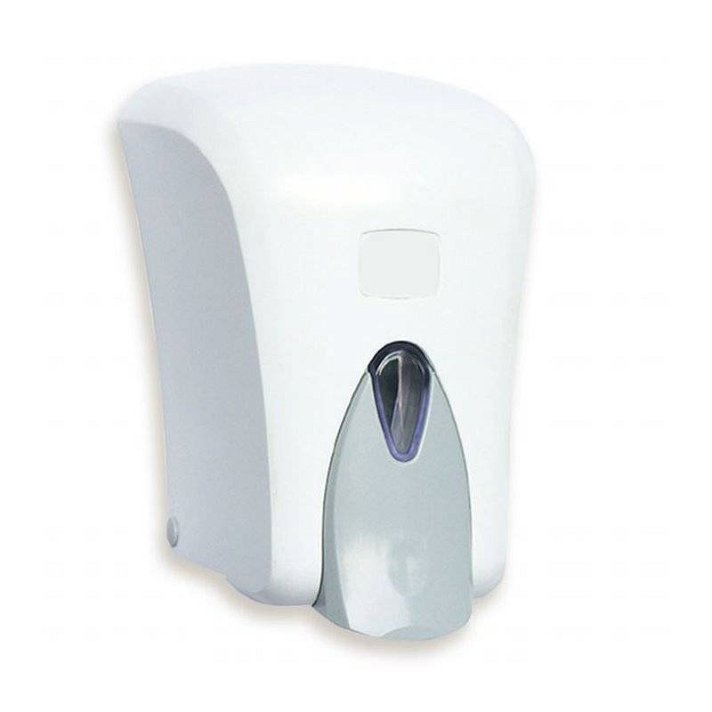 Dispensador de jabón fabricado en ABS con acabado blanco y capacidad de 1 L Timblau
