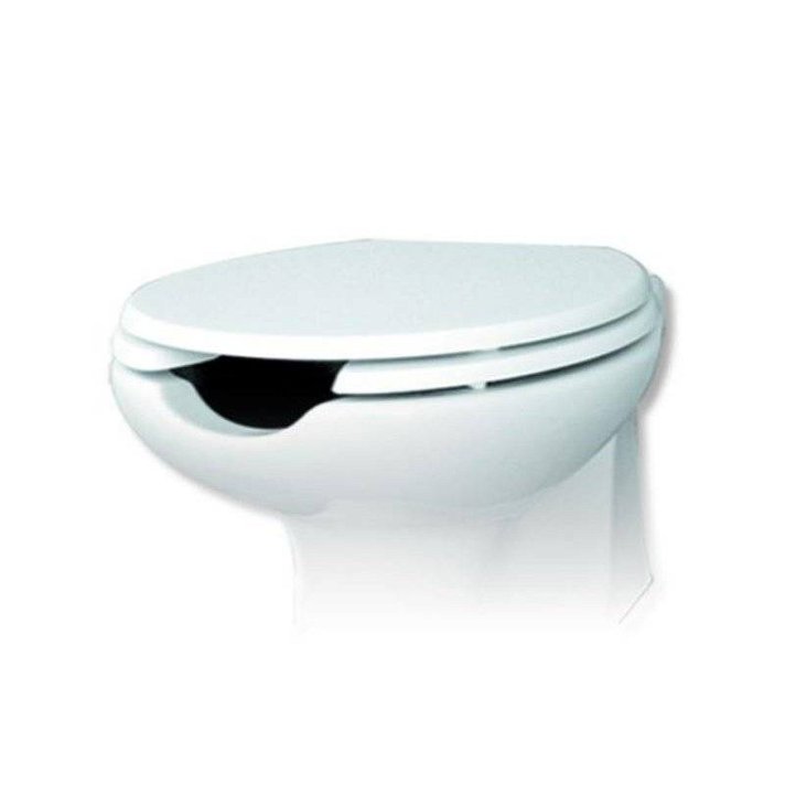 Siège et abattant de WC avec ouverture frontale fabriqué en thermoplastique antibactérien Timblau